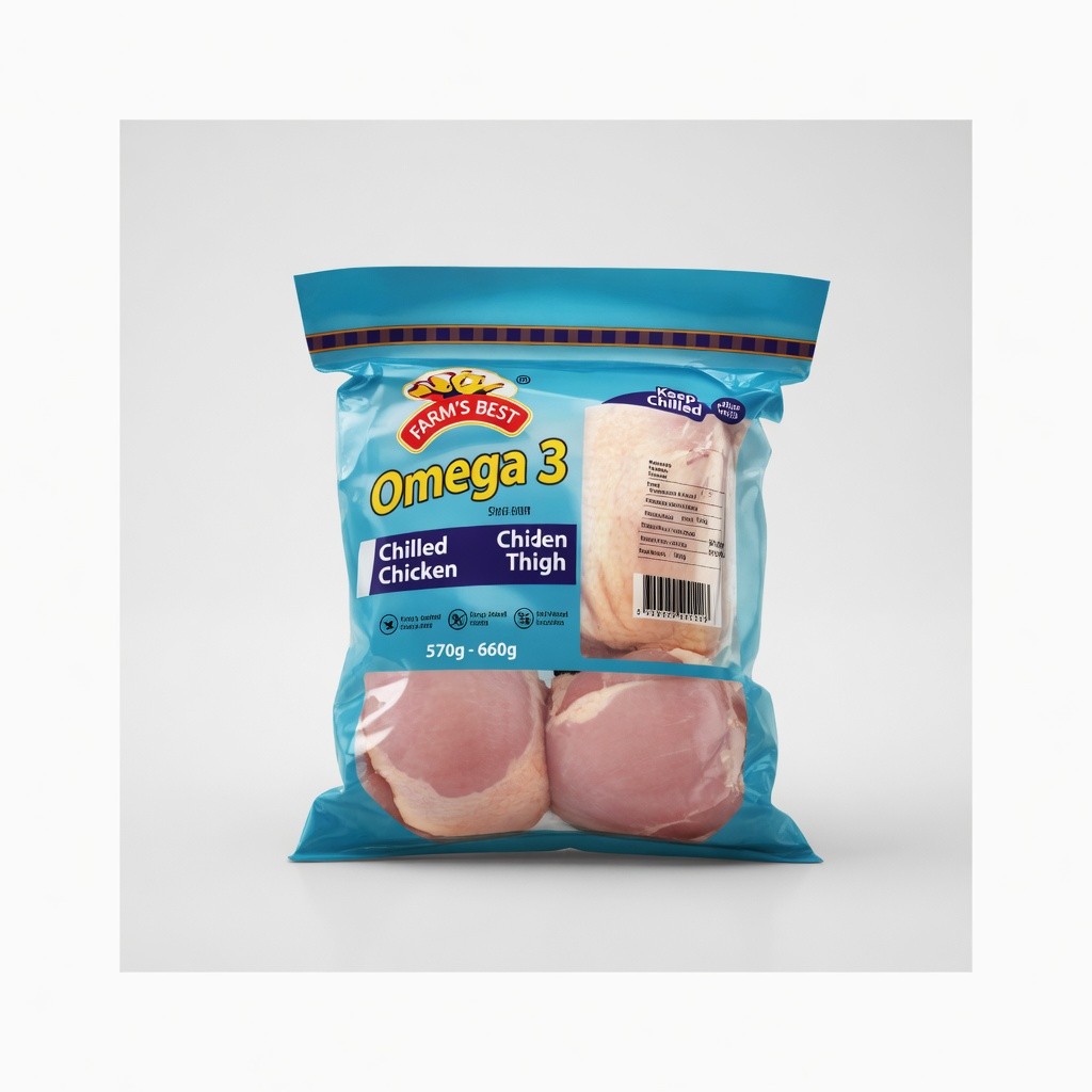Farm's Best Omega 3 Chilled Chicken Thigh 570g - 660g