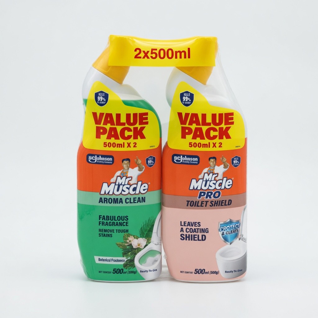 Mr Muscle Toilet Bowl Cleaner 2×500ml (Assorted)