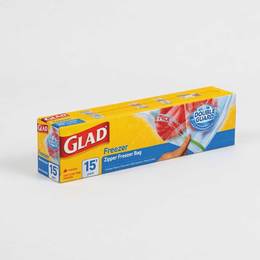 Glad Zipper Freezer Bag 15's