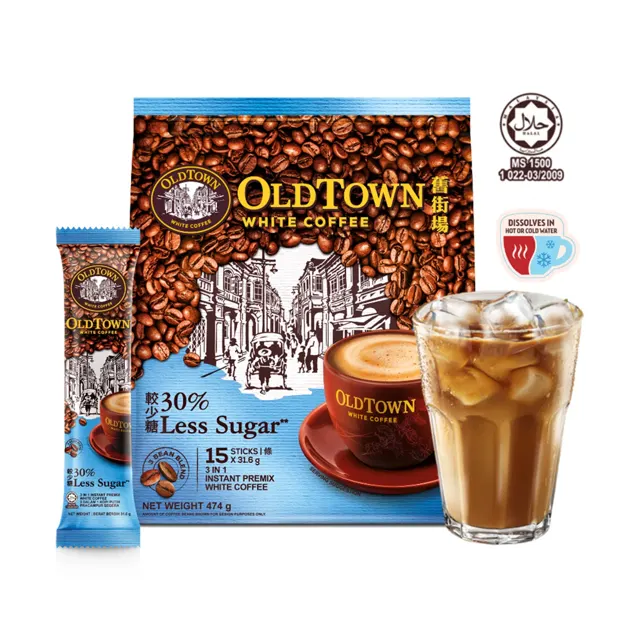 Oldtown Wc 3in1 Less Sugar 15×31.6g