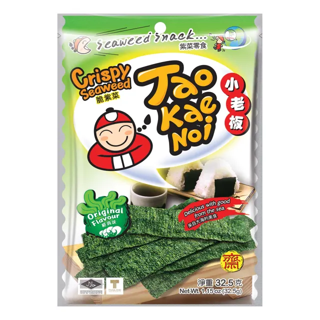 Tao Kae Noi Original Crispy Fried Seaweed 28g