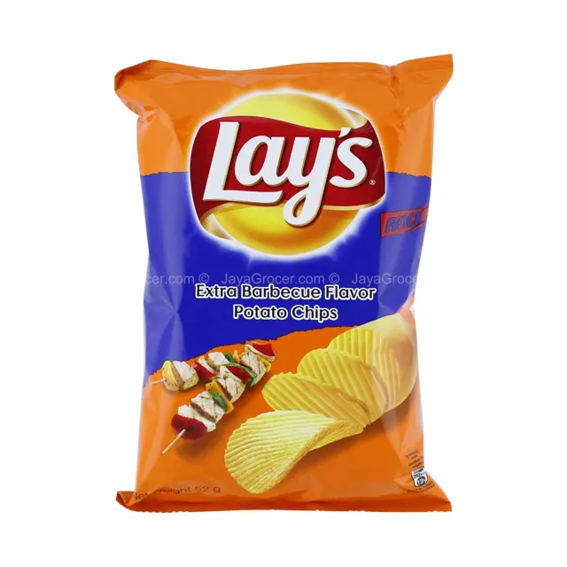 Lays Double Crunch Smokin Bbq Extra Cheese 50g