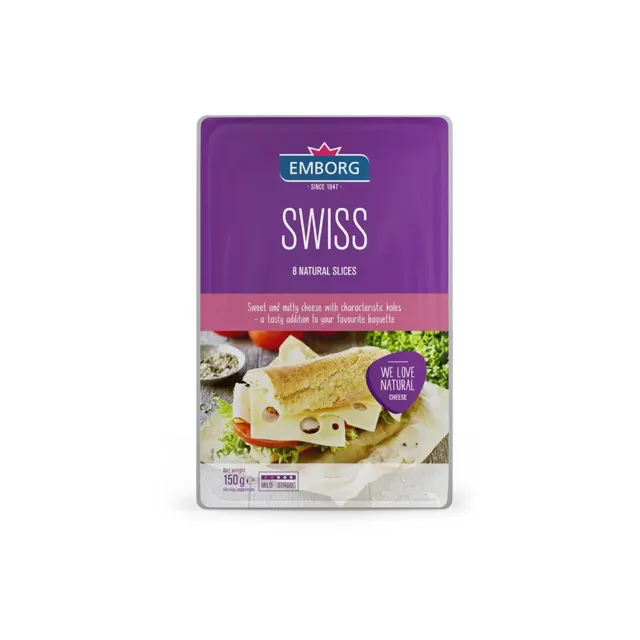 Emborg Monterey Jack Natural Sliced Cheese 150g