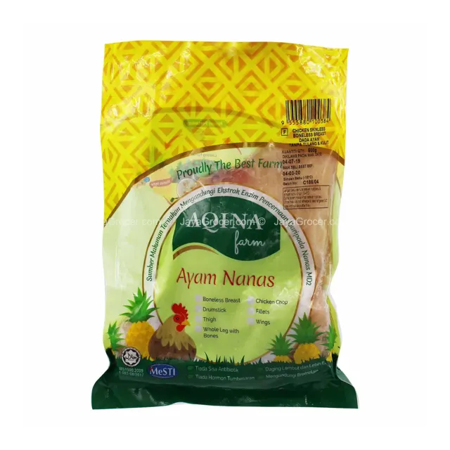 Aqina Farm Frozen Skinless Boneless Breast Abf 2pcs/pack