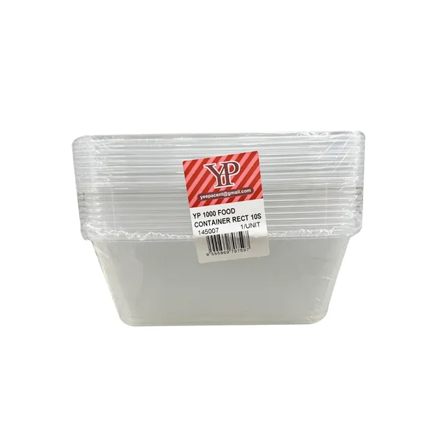 Yp 1000 Food Container Rectangular 10pcs/pack