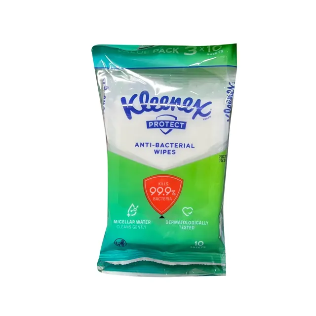 Kleenex Protect Anti Bacterial Wipes 10sheet x 3