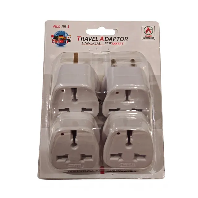 Zeatar Travel Adapter 3Pin With Neon Light 1unit