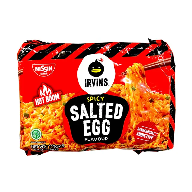 Nissin Irvins Spicy Salted Egg Flavour Instant Noodles 113g x 5