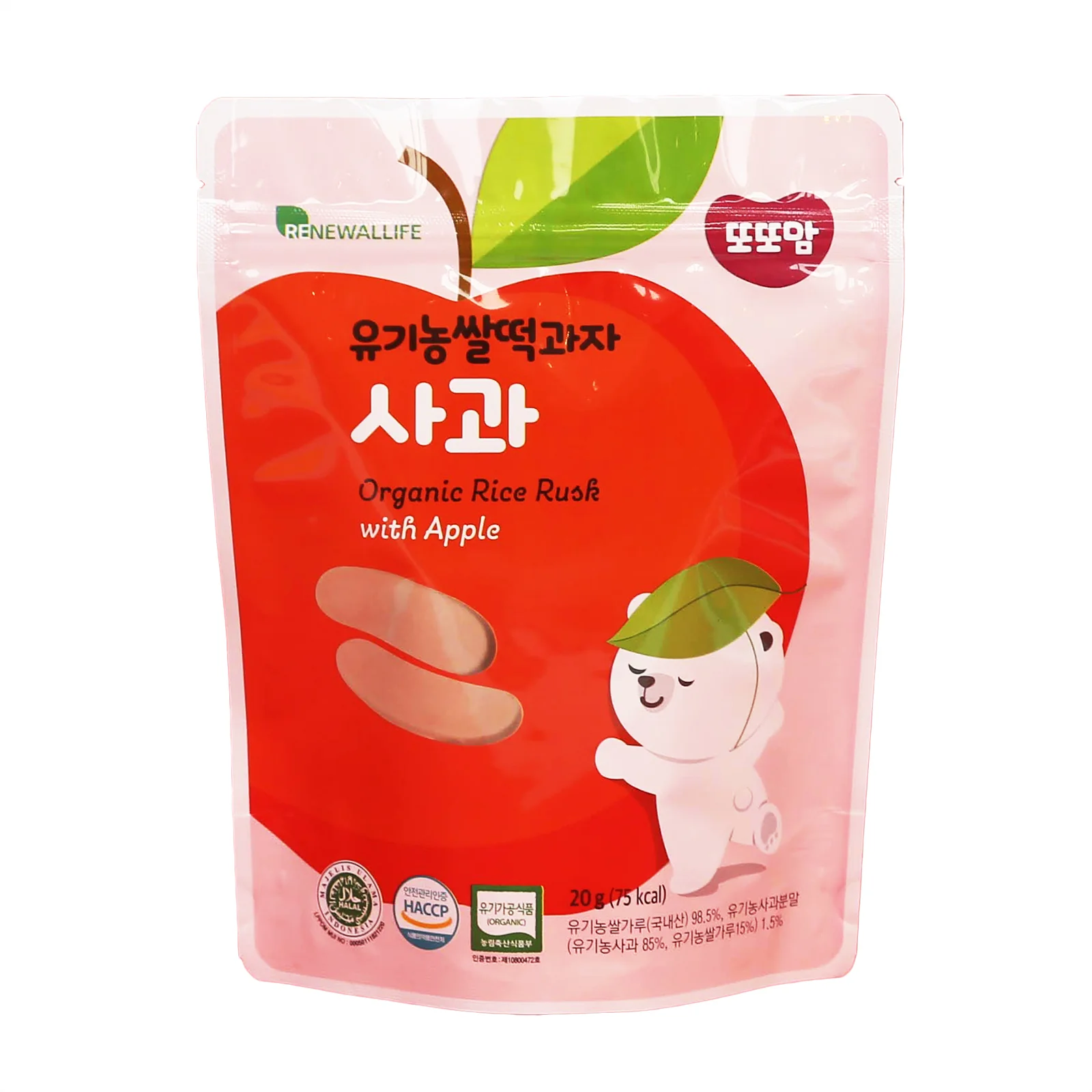 Renewallife DdoDdoMam Organice Rice Rusk Sweet Purple Potato 20g