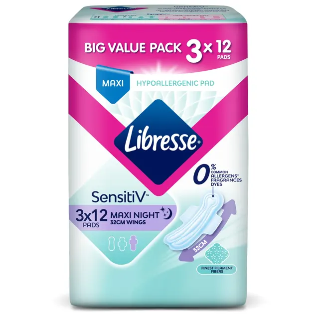 Libresse Maxi Night Secure Wings Pad 32cm x 6