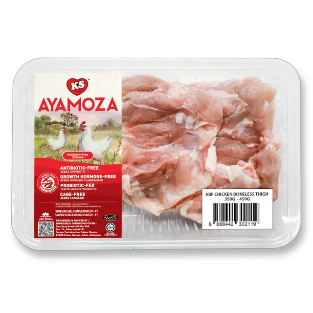 Ks Ayamoza Abf Boneless Chicken Thigh 400g+/