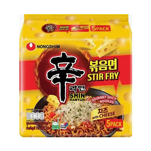 Nongshim Stir Fry Cheese Ramyun 5×136g