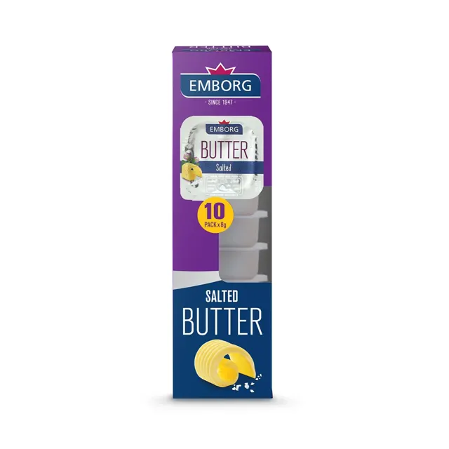 Emborg Butter Portion Salted 10 X 8g