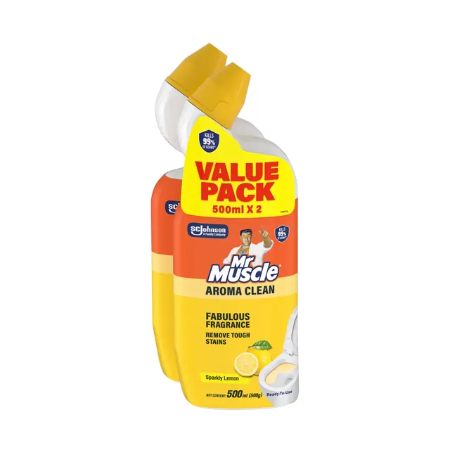 Mr Muscle Toilet Bowl Cleaner Lemon 500ml x 2