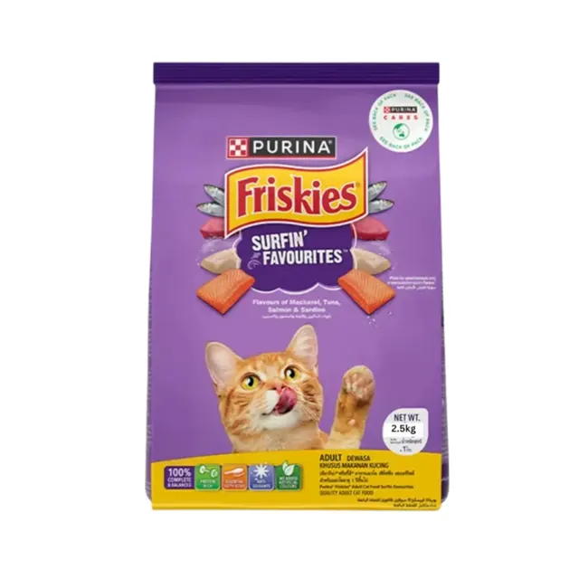 Friskies Adult Surfin Favourites Dry Cat Food 2.5kg