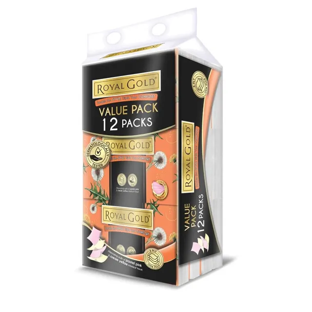 Royal Gold Twin Tone Interleaf Soft Pack 10 x 12 x 50