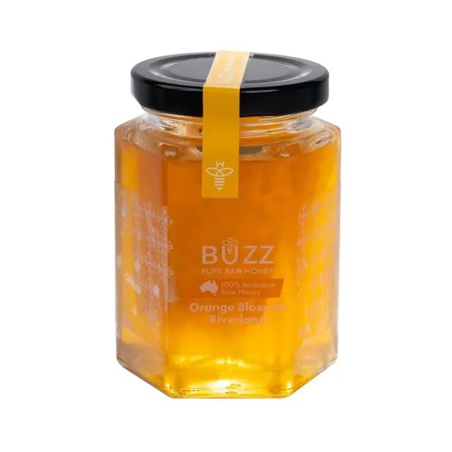 Buzz Honey Honeycomb in Blue Gum Honey 360g