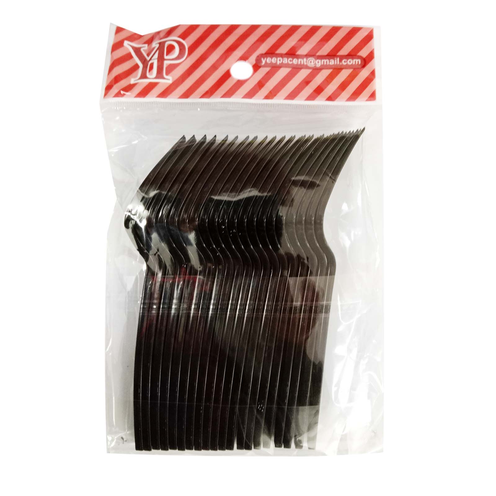 Yp 7In Thick Spoon Black 20pcs/pack