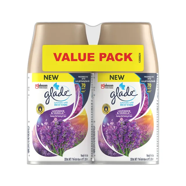 Glade Automatic Lavender Vanilla Spray Refill 175g x 2