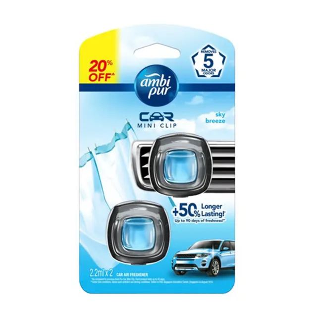 Ambi Pur New Zealand Springs Car Mini Clip Fragrance 2ml x 2