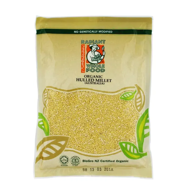 Radiant Whole Food Australian Organic Hulled Millet 500g
