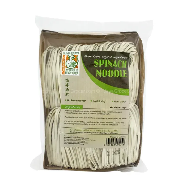 Radiant Organic Noodle Spinach 250g