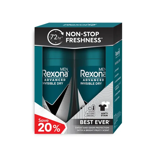 Rexona Men Deodorant Roll On Invisible Dry Twinpack 1set