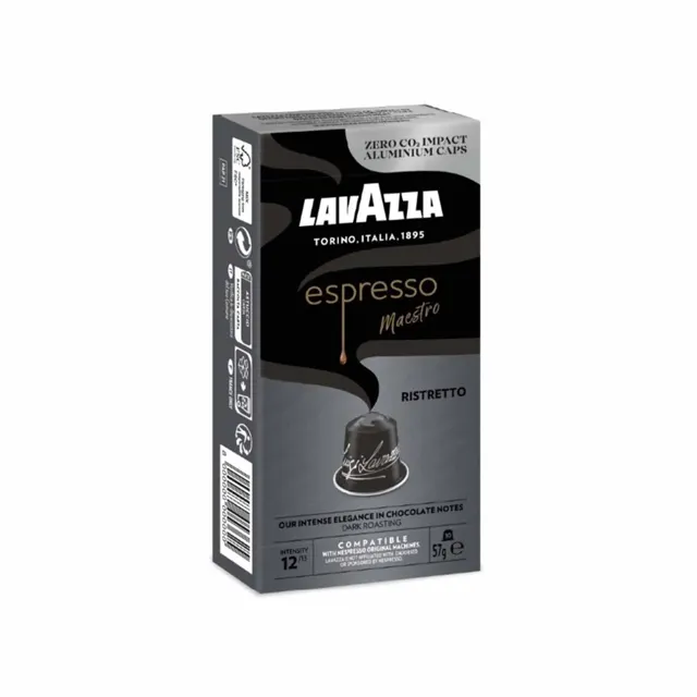 Lavazza Espresso Ristretto 12 Aluminum Nespresso Compatible Capsules 57g