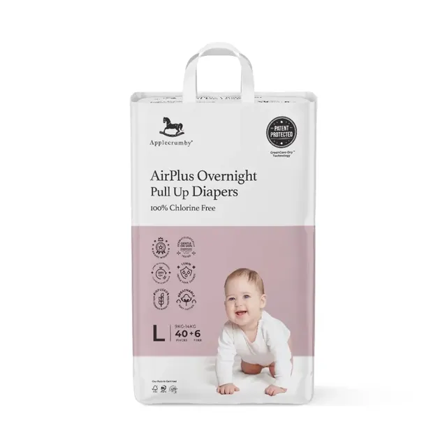Applecrumby AirPlus Overnight Diapers Size L 40pcs/pack