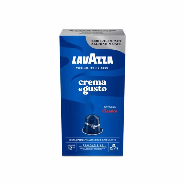 Lavazza Crema E Gusto 12 Aluminum Nespresso Compatible Capsules 57g