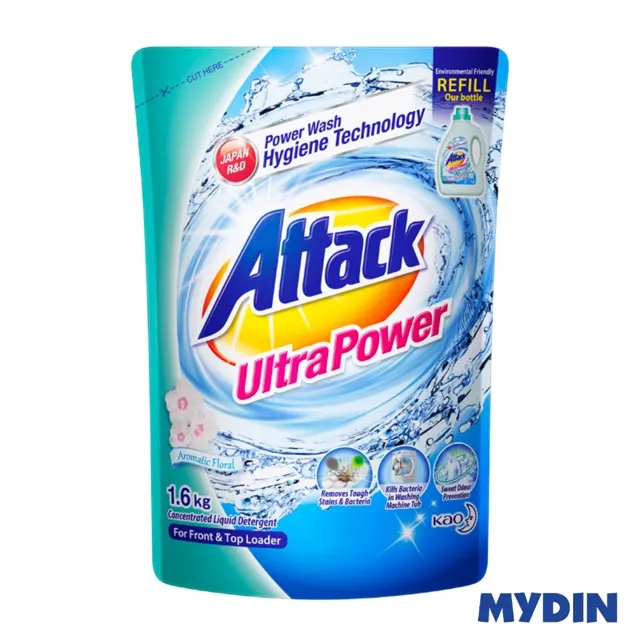 Attack Liquid Detergent Ultra Power Refill 1.6kg