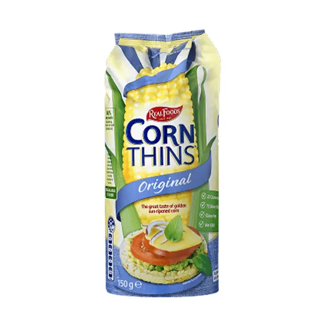 Real Foods Corn Thins Sesame Organic 150g