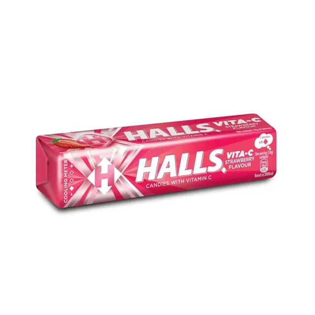 Halls Extra Strong Mint Flavoured Candy 34g