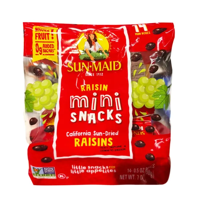 Sun-Maid Natural California Raisins Mini-Snacks 125g