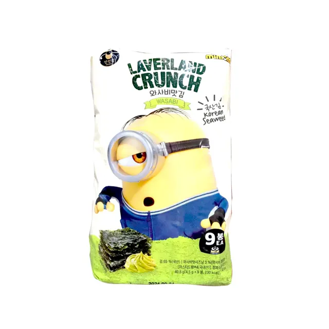Manjun Laverland Crunch Wasabi Korean Seaweed 4.5g x 3