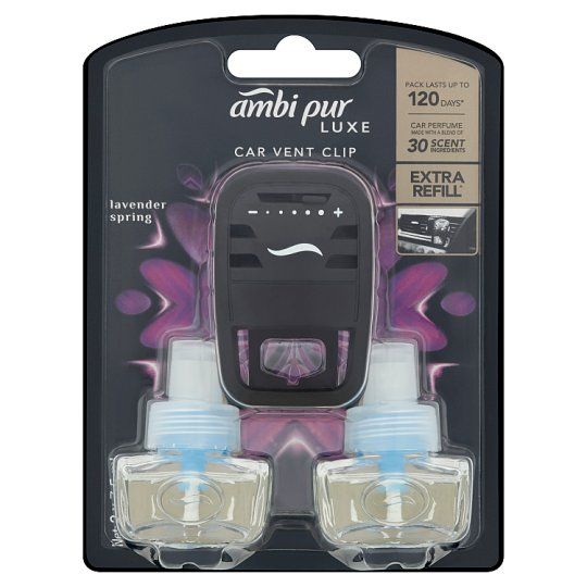 Ambi Pur Luxe Car Clip Lavender Spring Storage 7.5ml