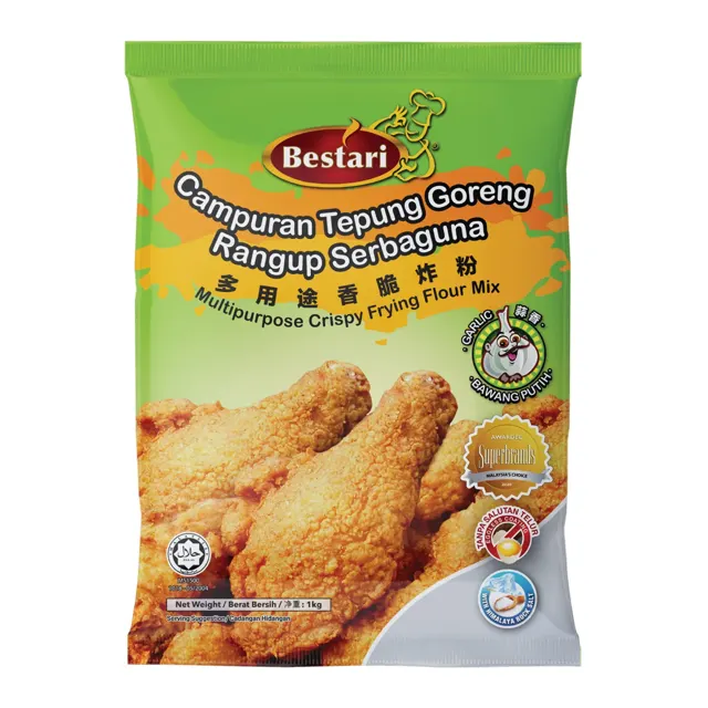Bestari Crispy Fried Chicken Coating Mix Campuran Tepung Goreng Rangup Serbaguna 1kg