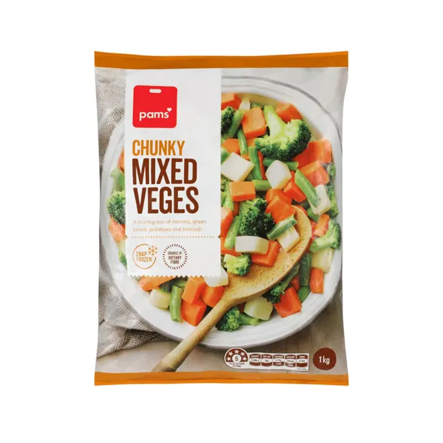 Pams Frozen Mixed Vegetables Chunky 1kg