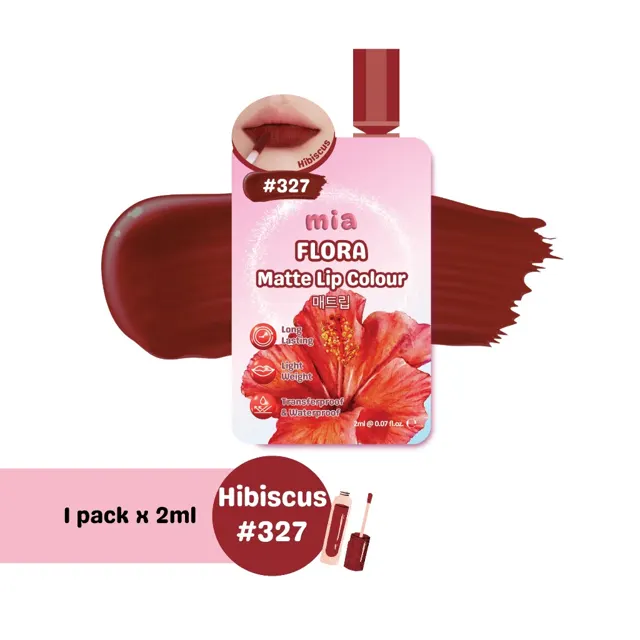 Mia Hibiscus Flora Matte Lip Colour | Lip Tint | Waterproof Transfer proof [Sachet] 2ml…