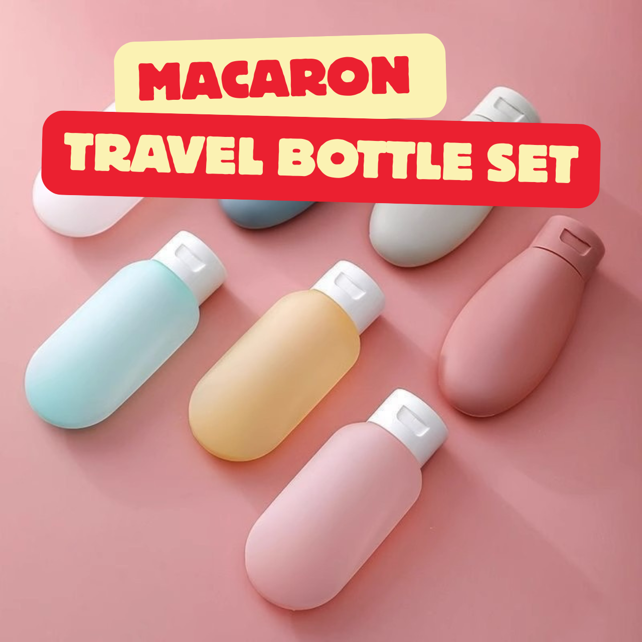 Macaron Travel Dispenser Bottle Set
