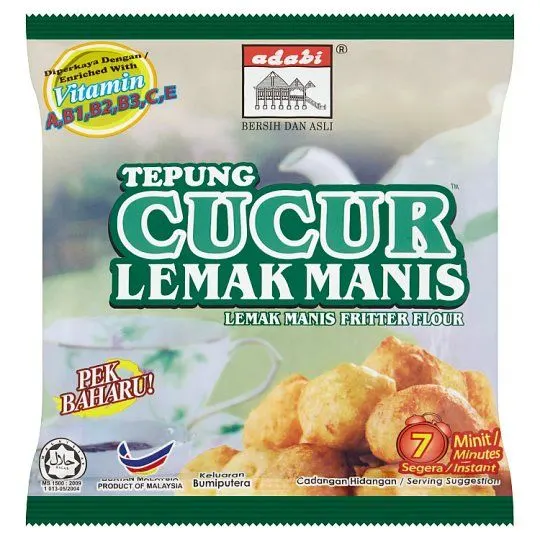 Adabi Tepung Cucur Bawang/Ikan Bilis/Lemak Manis/Udang