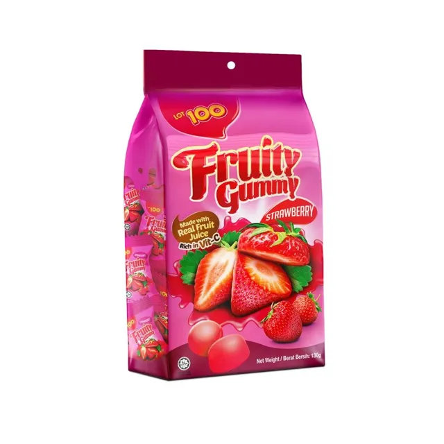Lot 100 Gummy Jelly (strawberry) 130g