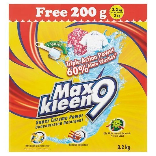 Mk 9 Super Enzyme Detergent 3kg FOC 200g