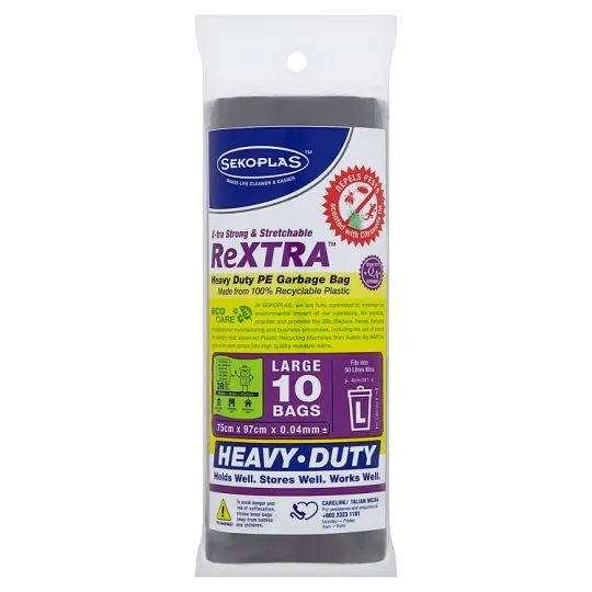 Sekoplas Heavy Duty G/bags On Roll L 10S