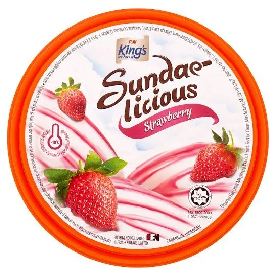 Kings Sundaelicious S/berry 800ml