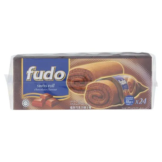 Fudo Swiss Roll Choc 24×18g