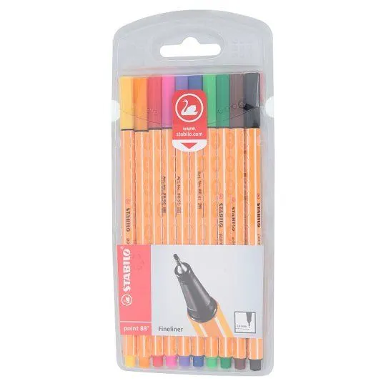 Stabilo Point 88 Fineliner Asst Col 10S