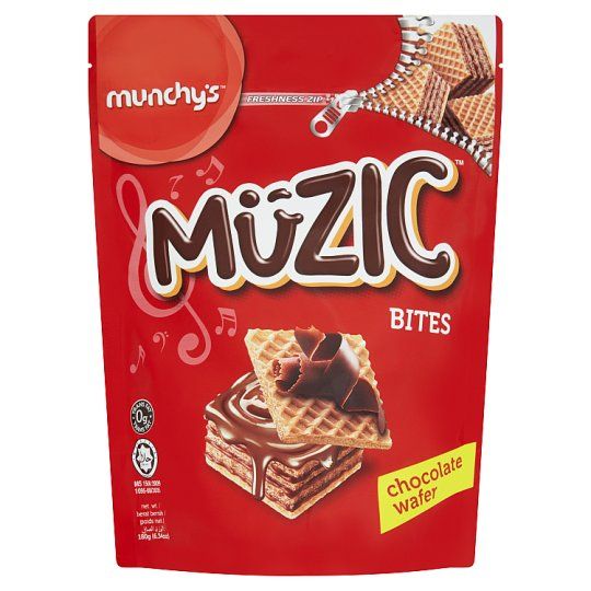 Muzic Wafer Cube Choc 180g