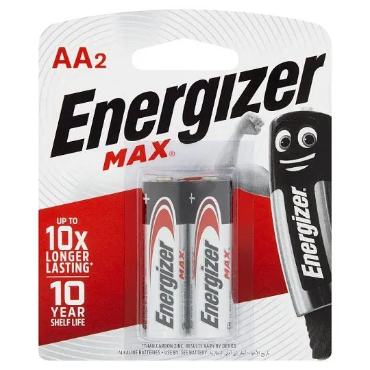 Energizer Alkaline Batteries E91bp2 2aa