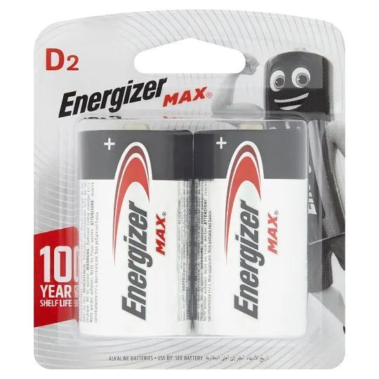 Energizer Alkaline Batteries E95bp2 2d